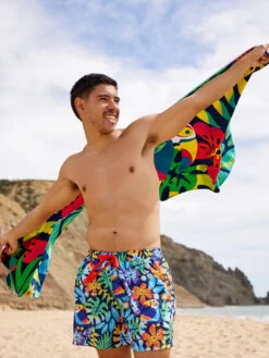 Lustige Badeshorts Für Männer Tukan Im Dschungel -Dedoles Toucan in the Jungle 8 1