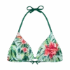 Lustiges Bikinioberteil In Triangelform Tropische Blumen