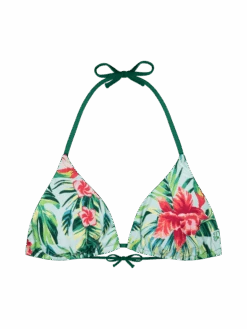 Lustiges Bikinioberteil In Triangelform Tropische Blumen