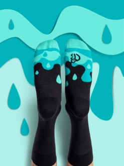 Lustige Socken Türkisfarbene Tropfen -Dedoles Turquoise Drops 1