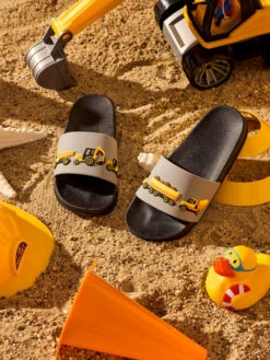 Lustige Pantoletten Für Kinder Im Bau -Dedoles Under Construction 1