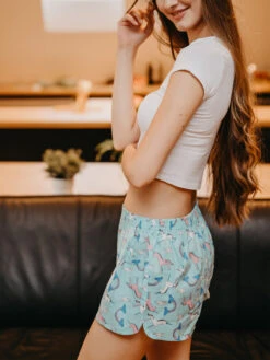 Lustige Damenshorts Einhorn -Dedoles Unicorn 1