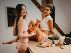 Lustige Damenhöschen Wassermelonen-Katze -Dedoles Watermelon Cat 3