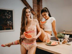 Lustige Damenbralette Wassermelonen-Katze -Dedoles Watermelon Cat 7 1