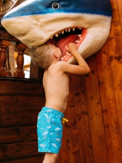 Lustige Badeshorts Für Jungen Weißer Hai -Dedoles White Shark 1