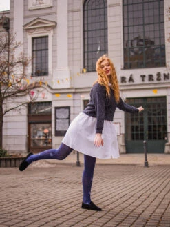 Lustige Nylonstrumpfhosen Weiße Schneeflocken 13 Lustige Nylonstrumpfhosen Weiße Schneeflocken -Dedoles White Snowflakes 2