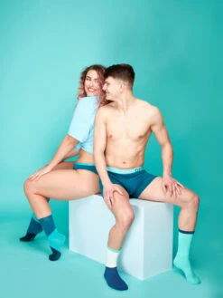 Weiße Und Blaue Sportsocken 9 Weiße Und Blaue Sportsocken -Dedoles White Blue Sports Socks 2