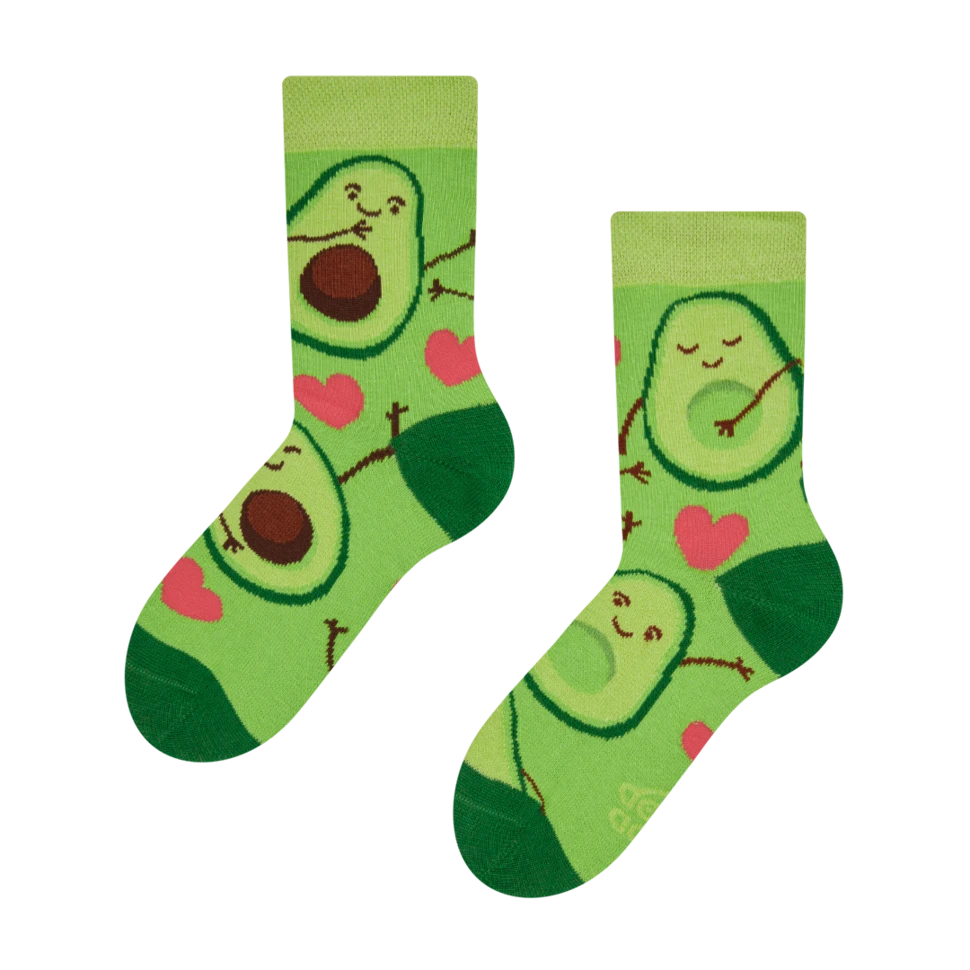 Lustige Kindersocken Avocado-Liebe 3 Lustige Kindersocken Avocado-Liebe