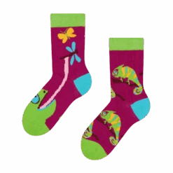 Lustige Kindersocken Chamäleon